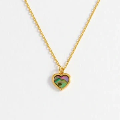 Estella Bartlett Abalone Heart Necklace In Gold