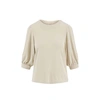 ZUSSS TOP WITH PUFF SLEEVE SAND