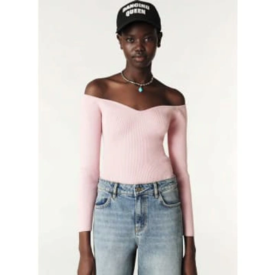 Ba&sh Owais Off The Shoulder Jumper In Pink