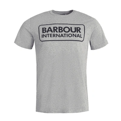 Barbour International Graphic Tee Anthracite Marl In Gray