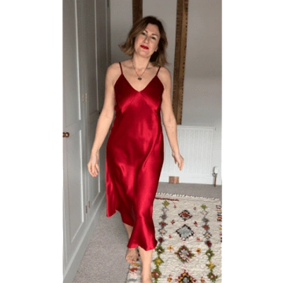 Lora Gene Audrey Dress In Red