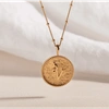 CLAIRE HILL DESIGNS "INSPIRE" SHORTHAND COIN NECKLACE