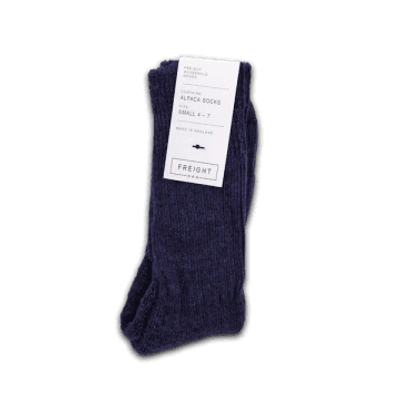 Freight Hhg Alpaca Wool Blend Socks, Navy Blue