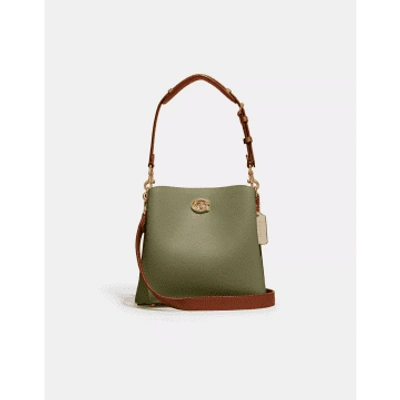Coach Willow Bucket Bag Size: Os, Col: Chalk In Green