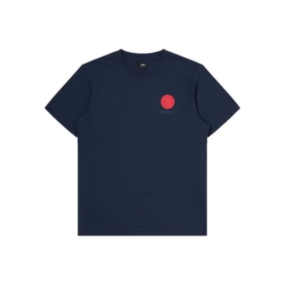Edwin Japanese Sun T-shirt Navy In Blue