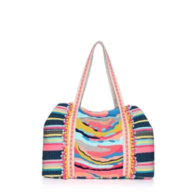 America & Beyond The Chloe Holdall Handwoven Bag In Multi