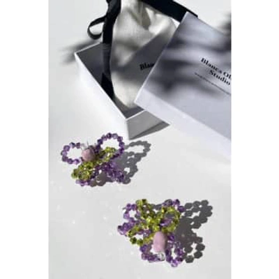 Blanca Olmos Studio Dew Earrings In Purple