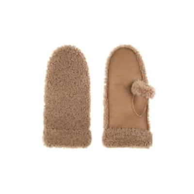 Gushlow & Cole Thumbless Shearling Mittens In Brown