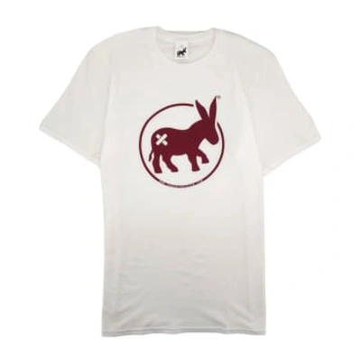 Sensa Cunisiun T-shirt Circle Logo Uomo White/bordeaux