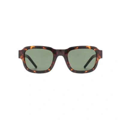 A.kjaerbede Halo Demi Tortoise Sunglasses In Green