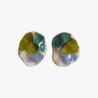 Blanca Olmos Studio Astro Earrings In Green