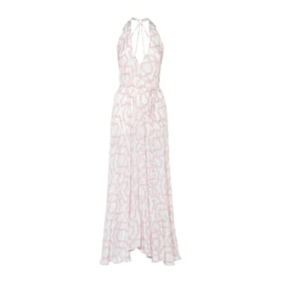 Alexandra Miro Goddess Tile Print Dress In Blush In Pink