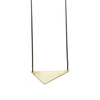 JUST TRADE GEOMETRIC BRASS OFFSET TRIANGLE NECKLACE