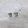 ANNIE MUNDY DT72 A SILVER ROUND DISK STUD EARRINGS