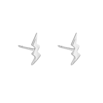 Scream Pretty Lightning Stud Earrings In Gold