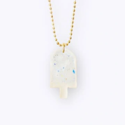 All The Things We Love Discodip Popsicle Porcelain Necklace In Gold