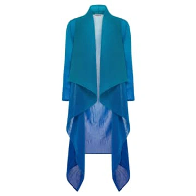Alquema Collare Coat In Aqua Royal In Blue