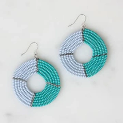Bohemia Designs Light Blue And Turquoise Ngare Earrings