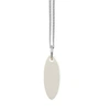 NEW ARRIVALS BRANCH SMALL OVAL CREAM AND BLACK REVERSIBLE PENDANT ON 18 INCH SILVER CHAIN