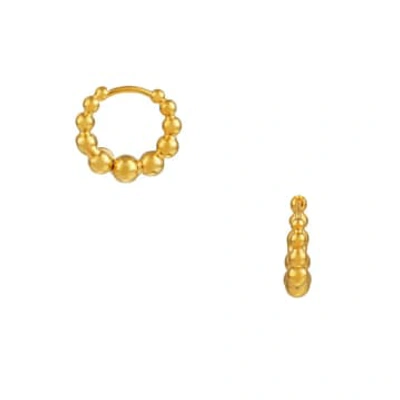 Orelia London Graduated Orb Huggie Hoop Earrings In Gold