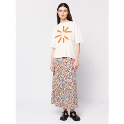 Bobo Choses Sun Boxy T-shirt In White Orange