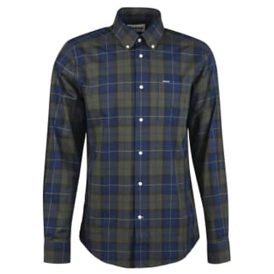 Barbour Wetheram Shirt Classic Olive Night In Green