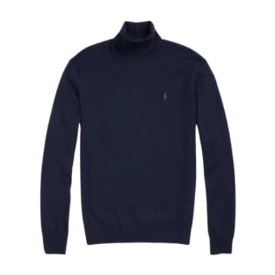 Ralph Lauren Menswear Wool Turtleneck Sweater In Blue
