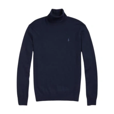 Ralph Lauren Menswear Wool Turtleneck Jumper In Blue