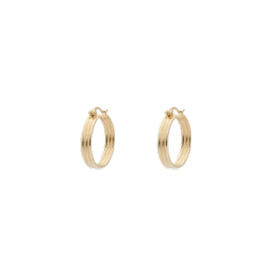 Anna + Nina Poetic Hoop Earrings In Gold