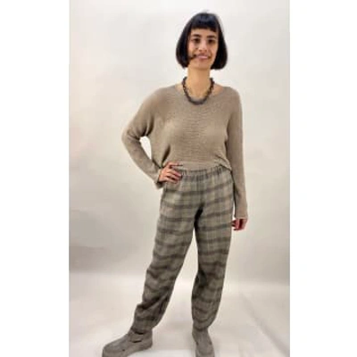 Grizas Checked Linen Trousers