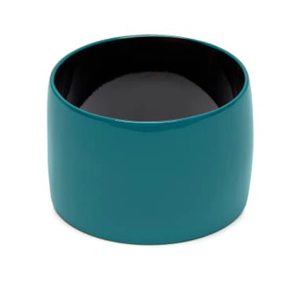 Branch Teal Wide Bangle In Blue