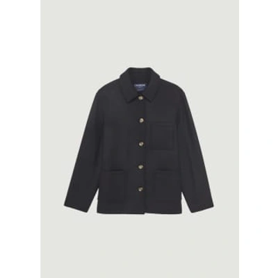 L'exception Paris Wool Over-jacket Made In France In Black