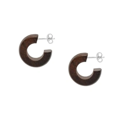 New Arrivals Branch Brown Thick Wooden Hoop Earring