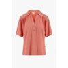 ZUSSS BLOUSE WITH SHORT SLEEVE CORAL PINK
