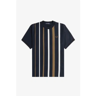 Fred Perry Gradient Stripe T-shirt In Blue