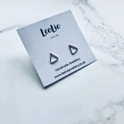 Lee:lie : Triangle Stud Earrings In Metallic