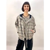 GRIZAS CHECKED LINEN JACKET WITH ZIP