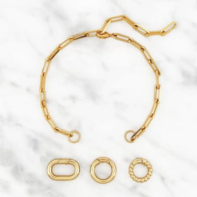 Anorak Bynouck Base Oval Chain Bracelet Gold Plated