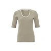 YAYA RIBBED SWEATER WITH ROUND NECK IN A SLIM FIT