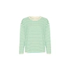 KAFFE WINNY L/S T-SHIRT IN ANTIQUE WHITE/GREEN FROM
