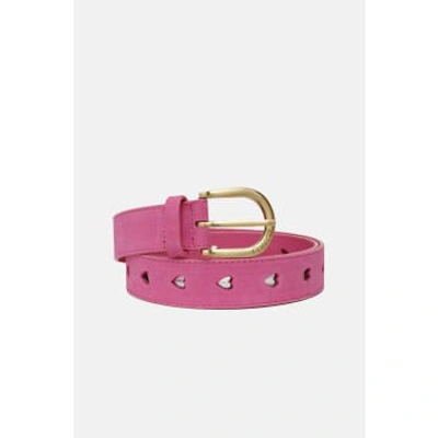 Fabienne Chapot Cut Out Heart Belt In Pink