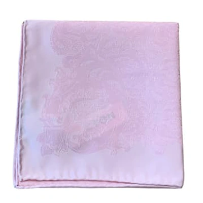Eton Paisley Jacquard Pocket Square In Pink