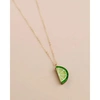 WOLF & MOON LIME NECKLACE
