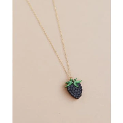 Wolf & Moon Blackberry Necklace In Green