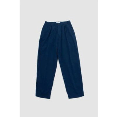 Universal Works Kids' Oxford Ii Pant Navy Summer Canvas In Blue