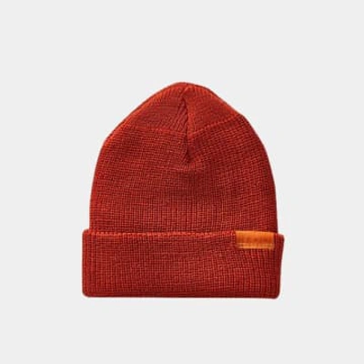 Red Wing Shoes Merino Wool Knit Beanie Hat In Red