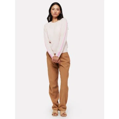 Brodie Cashmere Cherry Blossom Porcha Striped Sweater In Multi