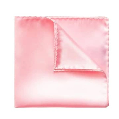 Eton Solid Pocket Square In Pink