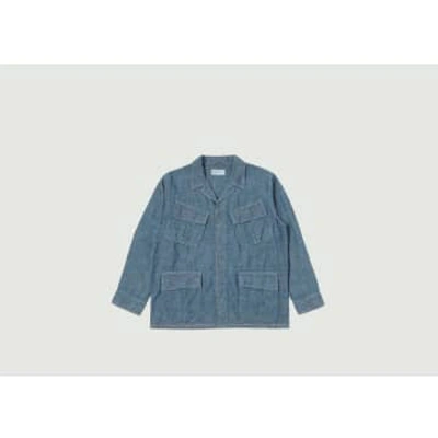 Universal Works Jungle Chambray Jacket In Blue