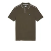 WEEKEND OFFENDER ASTOLA POLO WITH PIPING DETAIL IN CASTLE GREEN